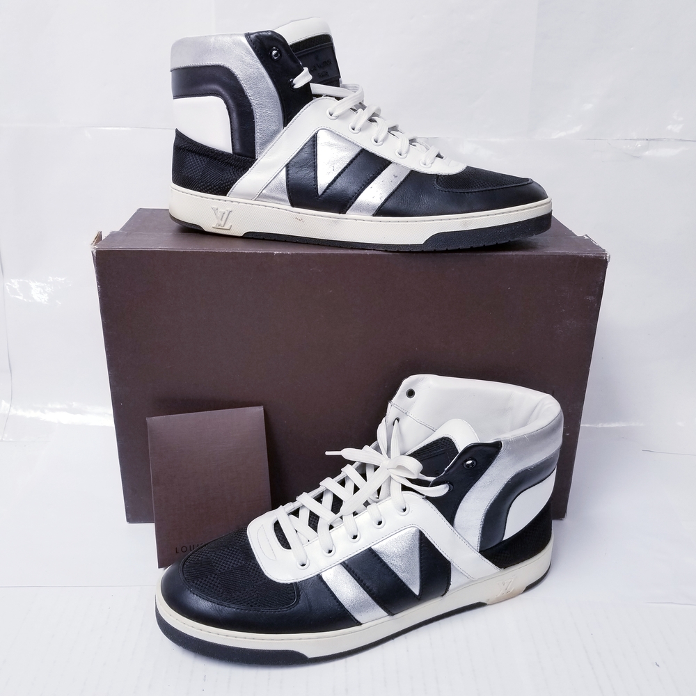 Louis Vuitton Black and Silver Sneakers